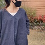 デニム好きのための岡山産セルビッジデニム裾フリンジVネックロング丈デニムワンピース