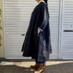 岡山デニム・セルビッジヘンプコットンロング丈ジャケット（ユニセックス）