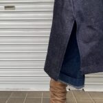 岡山デニム・セルビッジヘンプコットンロング丈ジャケット（ユニセックス）