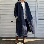 岡山デニム・セルビッジヘンプコットンロング丈ジャケット（ユニセックス）