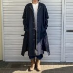 岡山デニム・セルビッジヘンプコットンロング丈ジャケット（ユニセックス）