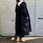 岡山デニム・セルビッジヘンプコットンロング丈ジャケット（ユニセックス）