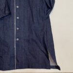岡山デニム・セルビッジヘンプコットンロング丈ジャケット（ユニセックス）