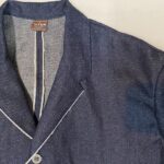 岡山デニム・セルビッジヘンプコットンロング丈ジャケット（ユニセックス）