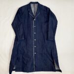 岡山デニム・セルビッジヘンプコットンロング丈ジャケット（ユニセックス）