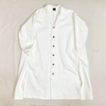 岡山セルビッジホワイトデニム12ozユニセックスロング丈ジャケット