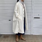 岡山セルビッジホワイトデニム12ozユニセックスロング丈ジャケット