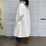 岡山セルビッジホワイトデニム12ozユニセックスロング丈ジャケット