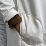 岡山セルビッジホワイトデニム12ozユニセックスロング丈ジャケット