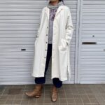 岡山セルビッジホワイトデニム12ozユニセックスロング丈ジャケット