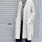 岡山セルビッジホワイトデニム12ozユニセックスロング丈ジャケット