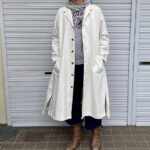 岡山セルビッジホワイトデニム12ozユニセックスロング丈ジャケット