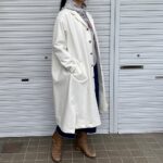 岡山セルビッジホワイトデニム12ozユニセックスロング丈ジャケット