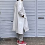 岡山セルビッジホワイトデニム12ozユニセックスロング丈ジャケット