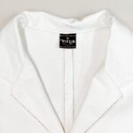 岡山セルビッジホワイトデニム12ozユニセックスロング丈ジャケット