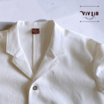 岡山セルビッジホワイトデニム12ozユニセックスロング丈ジャケット