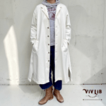 岡山セルビッジホワイトデニム12ozユニセックスロング丈ジャケット