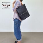 A4トート・ヘビーオンスセルビッチ岡山デニム×イタリア牛本革