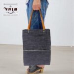 A4トート・ヘビーオンスセルビッチ岡山デニム×イタリア牛本革