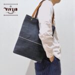 A4トート・ヘビーオンスセルビッチ岡山デニム×イタリア牛本革