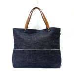 特大デニムトート・セルビッチ岡山デニム×イタリア本革/丈夫で上品、男女兼用、大容量・一泊旅行にも