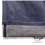 岡山セルビッジデニム ワイドイージーパンツ(ネイビーステッチ)