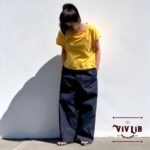 岡山セルビッジデニム ワイドイージーパンツ(オレンジステッチ)