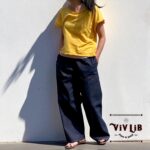 岡山セルビッジデニム ワイドイージーパンツ(オレンジステッチ)