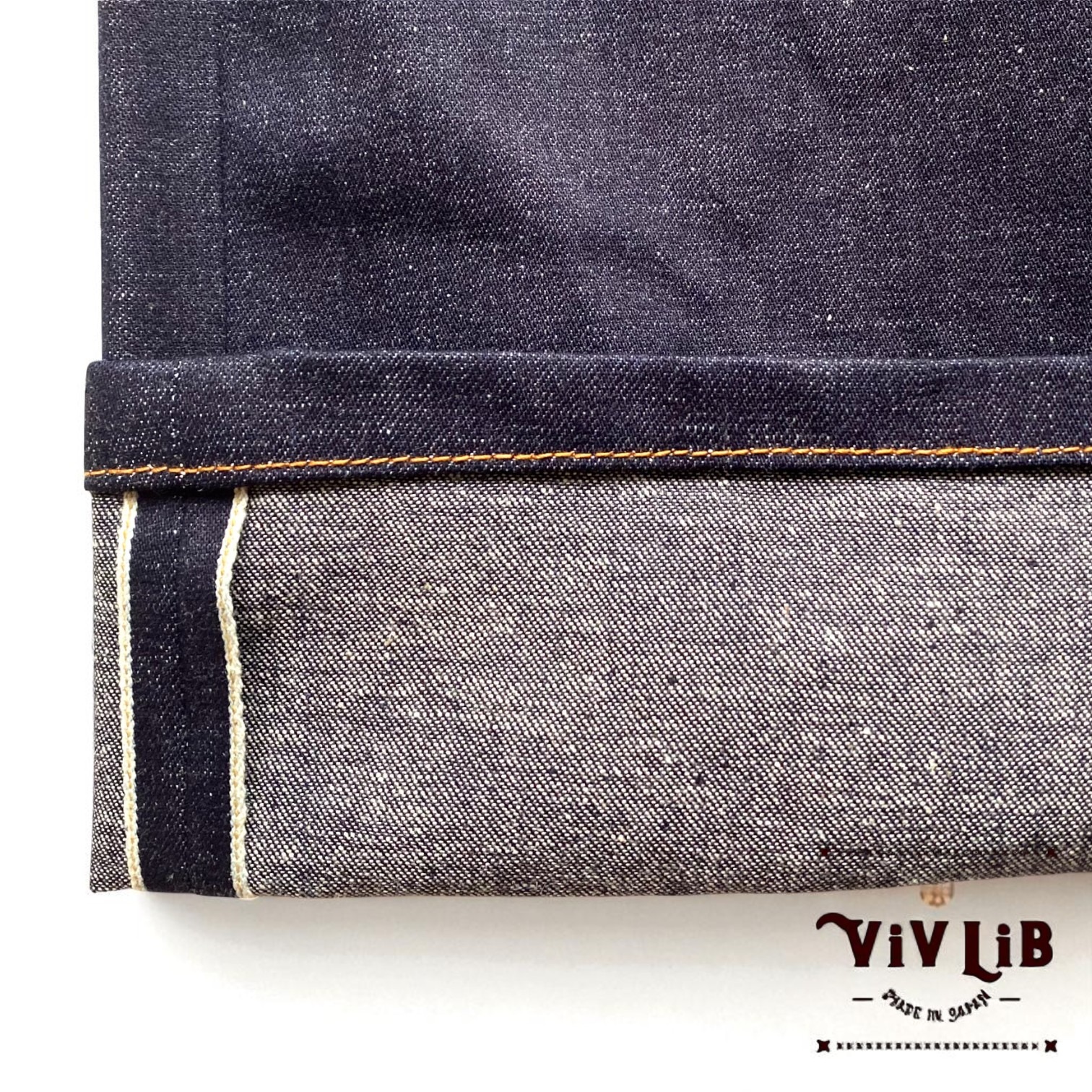 岡山セルビッジデニム ワイドイージーパンツ(オレンジステッチ)