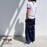 岡山セルビッジデニム ワイドイージーパンツ(オレンジステッチ)