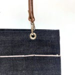 お散歩ミニトート・ヘビーオンスセルビッチ岡山デニム×イタリア本革