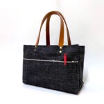 お散歩ミニトート・ヘビーオンスセルビッチ岡山デニム×イタリア本革