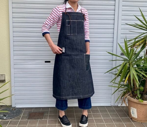 ・19oz・岡山セルビッチヘビーオンスデニム×イタリア本革