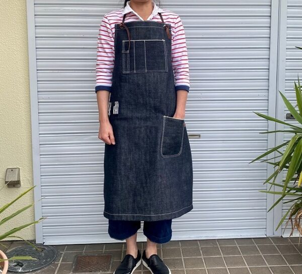 ・19oz・岡山セルビッチヘビーオンスデニム×イタリア本革
