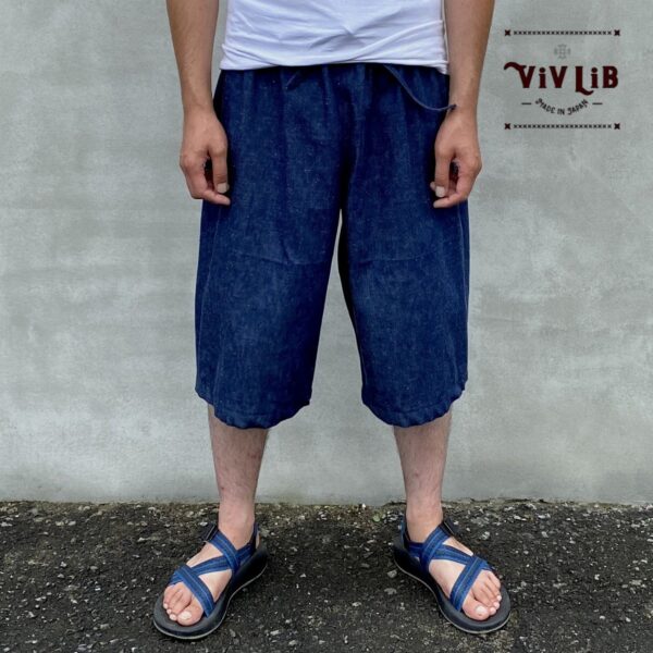 岡山産セルビッジデニム大人用甚平（ユニセックス）・9.5oz・/S〜XL/お祭り、普段着、休日スタイルに。
