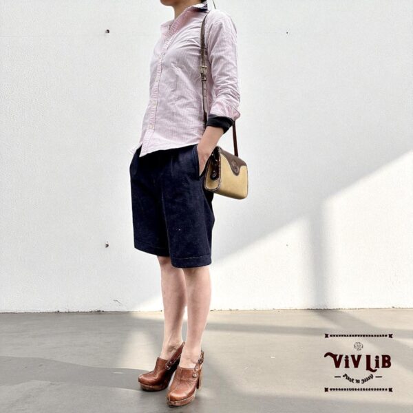 ・9.5oz・クラシックデザインのデニムハーフパンツ｜岡山セルビッチ使用