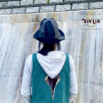 岡山デニムのリバーシブルチューリップハット/デニム×クレイジーパターン