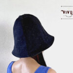 岡山デニムのリバーシブルチューリップハット/デニム×デニム裏地