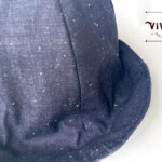 岡山デニムのリバーシブルチューリップハット/デニム×デニム裏地