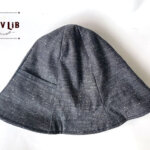 岡山デニムのリバーシブルチューリップハット/デニム×デニム裏地