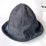 岡山デニムのリバーシブルチューリップハット/デニム×デニム裏地