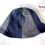 岡山デニムのリバーシブルチューリップハット/デニム×クレイジーパターン