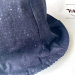 岡山デニムのリバーシブルチューリップハット/デニム×ヒッコリー