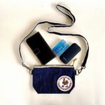 70’sVintageワッペン×岡山産13.5オンスデニムの2WAYスマホショルダー/lakehighlands