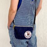 70’sVintageワッペン×岡山産13.5オンスデニムの2WAYスマホショルダー/lakehighlands