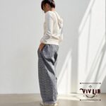 男女兼用 / 岡山セルビッジデニム ヒッコリーイージーパンツ