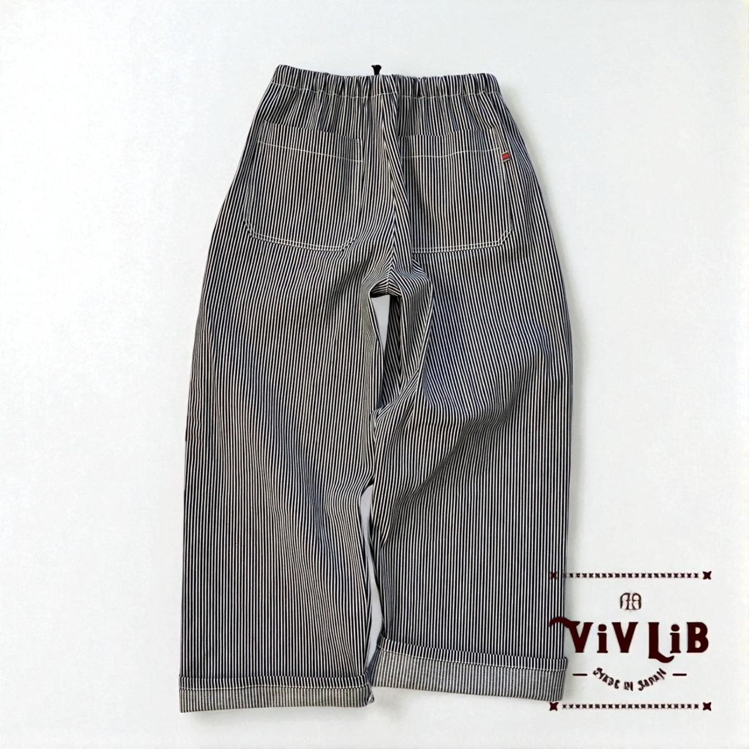 男女兼用 / 岡山セルビッジデニム ヒッコリーイージーパンツ