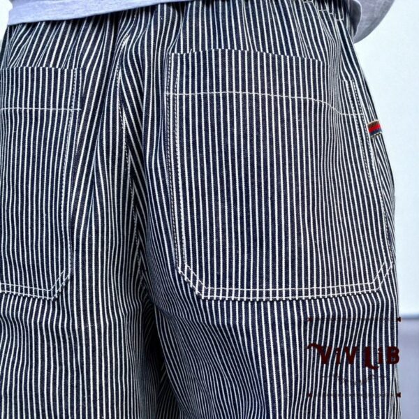 男女兼用 / 岡山セルビッジデニム ヒッコリーイージーパンツ