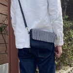 本藍岡山産セルビッジデニムとヒッコリーのミニショルダーバッグ