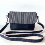 本藍岡山産セルビッジデニムとヒッコリーのミニショルダーバッグ